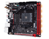 GigaByte GA-AB350N-GAMING-WIFI - AMD support + Mini-ITX Motherboard - angle view